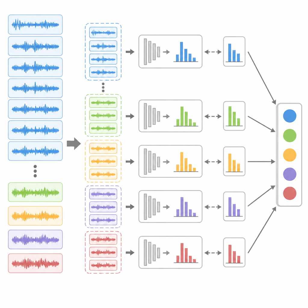 Figure 2. Come undersampling, modelli di regole parallele e matching basato su KL trasformano segnali di guasto rari e rumorosi in decisioni affidabili sullo stato della macchina.