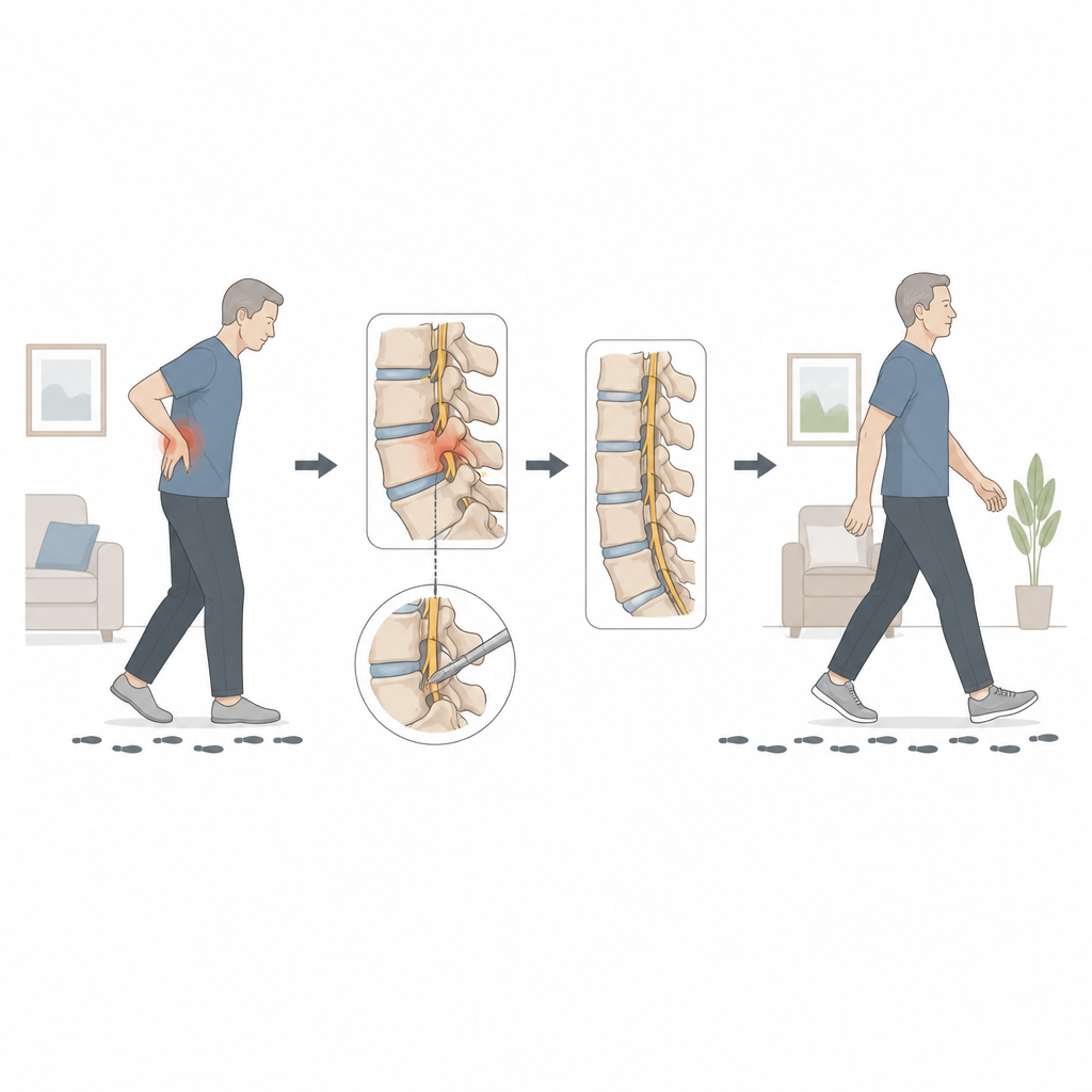 Figure 1. Back surgery eases pain but everyday movement often returns only to old levels instead of becoming more active.