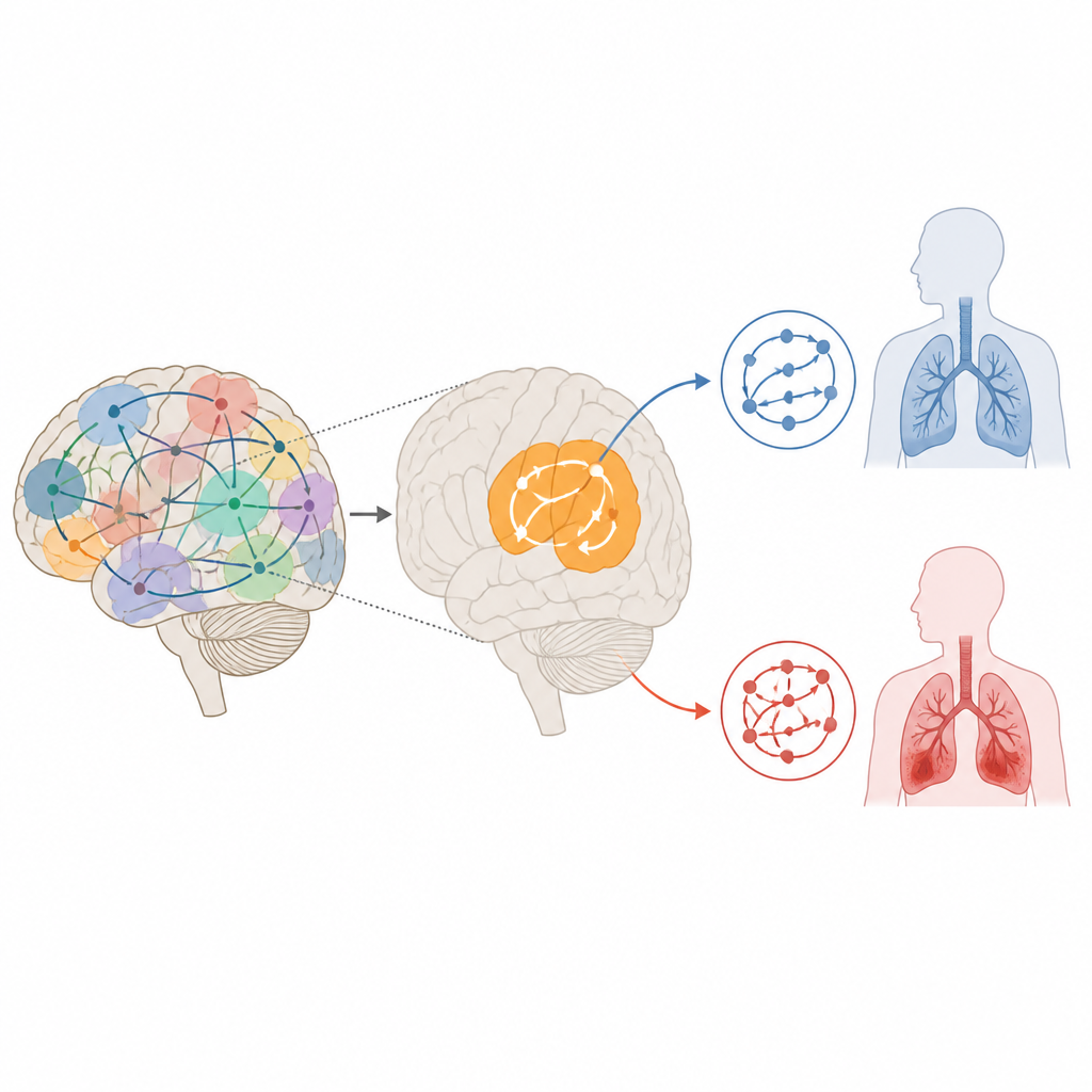 Figure 2. How the asthmatic brain stays longer in a sensory attention state that may shape how symptoms are felt.
