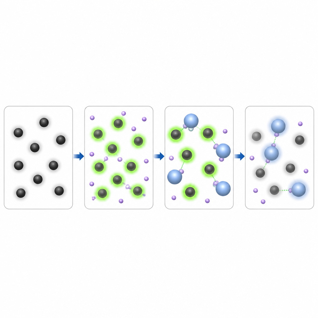 Figure 2. Il sodio rende più intense le nanoparticelle a base di capelli mentre le particelle di argento sottraggono la loro luce per segnalare la contaminazione.