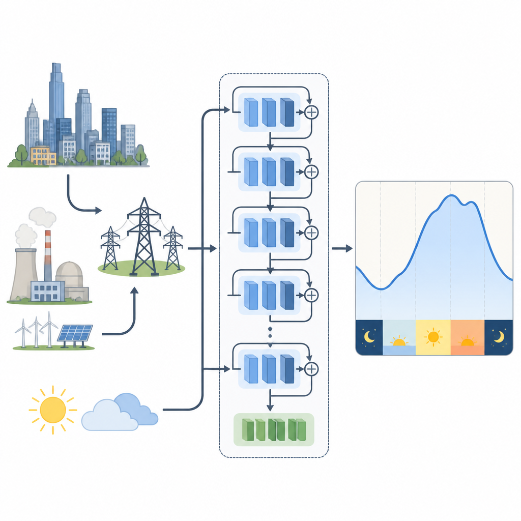 Figure 1. Hoe AI-modellen en weersgegevens netbeheerders helpen de elektriciteitsvraag van morgen nauwkeuriger te voorspellen.