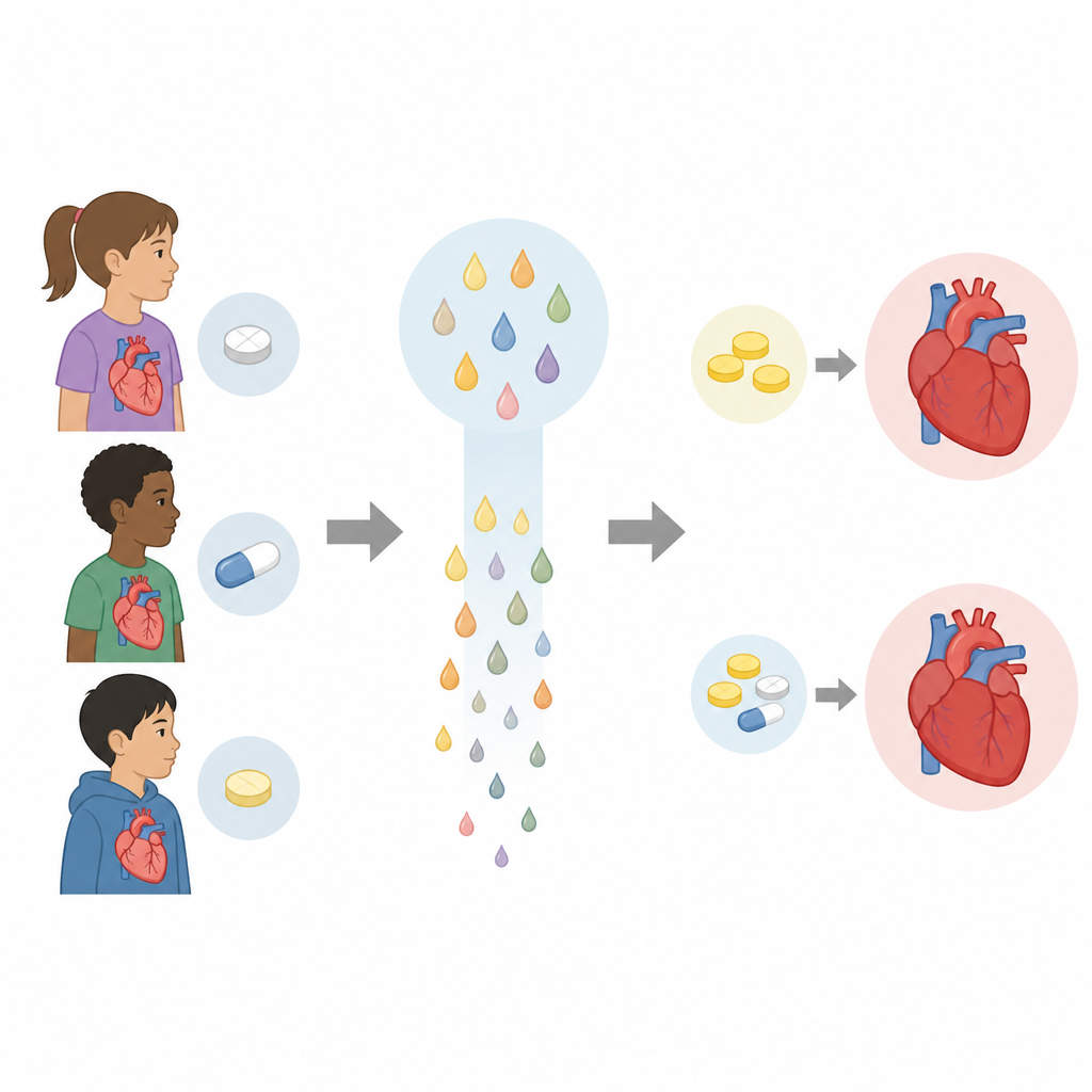 Figure 1. Su hapları (diüretikler) kullanan çocuklarda B1 vitamini takviyelerinin kalp sağlığı ile ilişkisi.