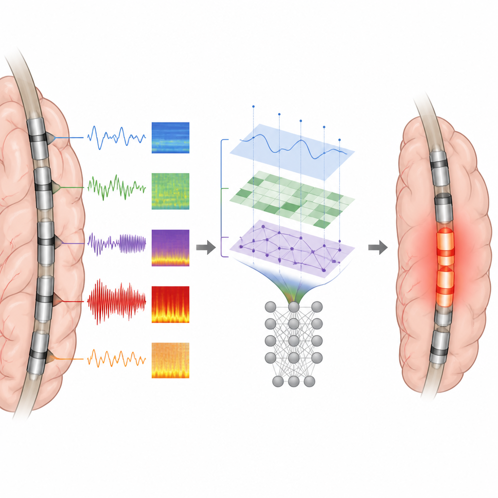 Figure 2. Hoe gedetailleerde patronen van spikes en ripples op hersenelektroden een AI-model leiden om contactpunten die aanvallen veroorzaken te signaleren.