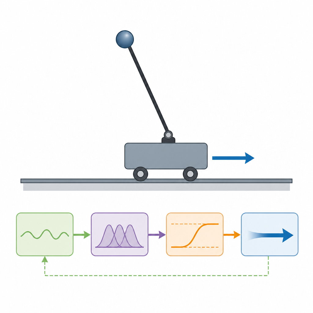 Figure 2. Gelaagde regeling transformeert rumoerige corrigerende tikken in één soepele duw die de slinger in balans houdt met minder verspilde energie.