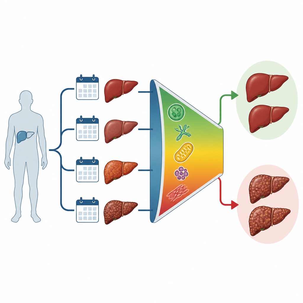 Figure 1. Comparing donor liver age by years versus hidden biological wear to guide which organs are safe to transplant.