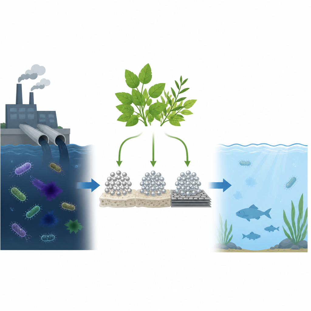 Figure 1. Plant made silver materials that both kill germs and help clean polluted water.