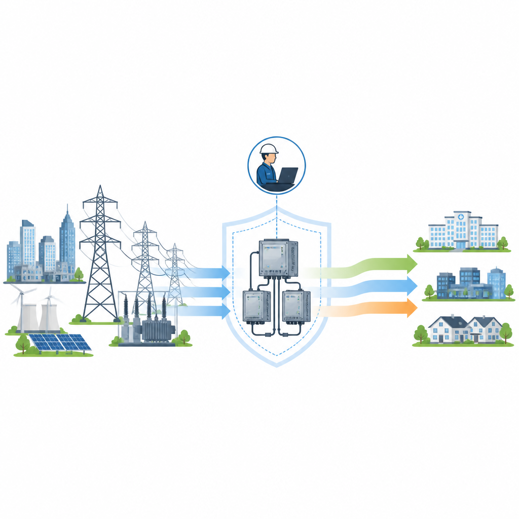 Figure 1. How human-guided security checks keep power grid devices updated without cutting electricity.