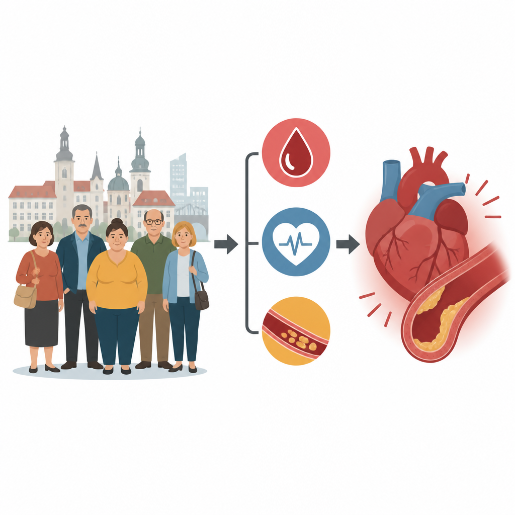 Figure 1. Osoby z cukrzycą typu 2 są narażone na wysokie ryzyko sercowe, gdy kluczowe wartości zdrowotne pozostają poza bezpiecznym zakresem.