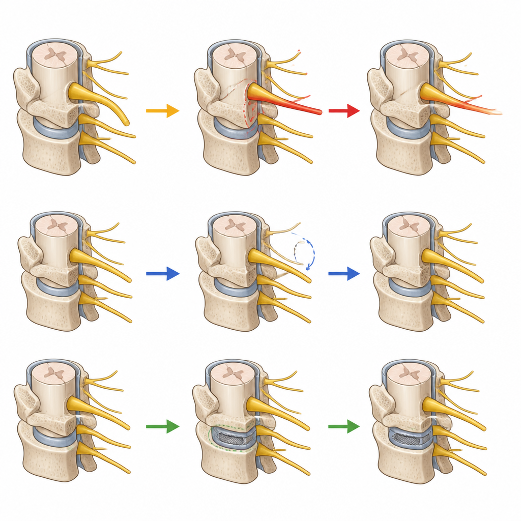 Figure 2. Bestimmte operative Maßnahmen können einen Halsnerv dehnen und eine Armschwäche erzeugen, die sich häufig über die Zeit langsam bessert.