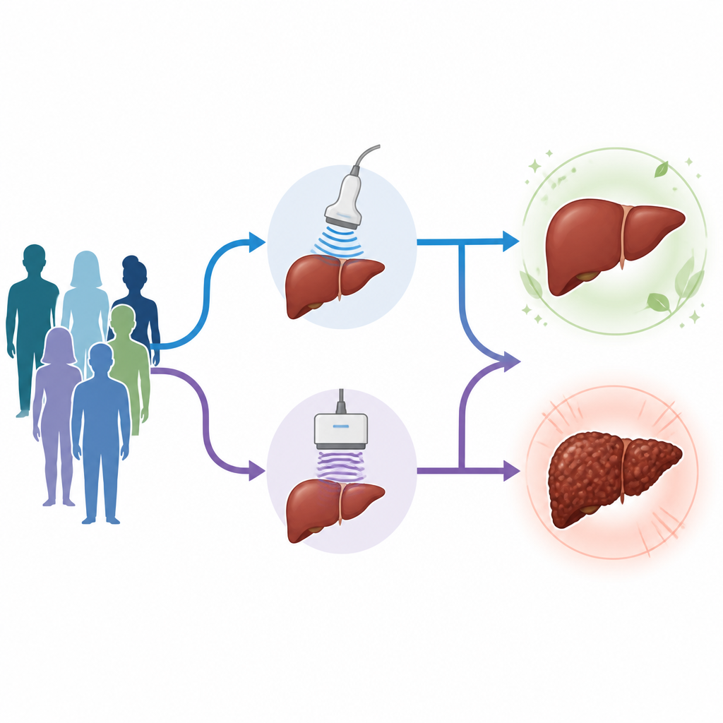 Figure 1. How two painless liver scans can disagree and what that means for future liver health