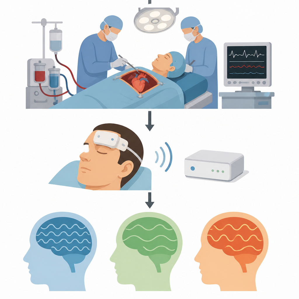 Figure 1. Hoe een snelle preoperatieve controle van hersengolven verband legt tussen hartoperaties en verschillende patronen van verwarring achteraf