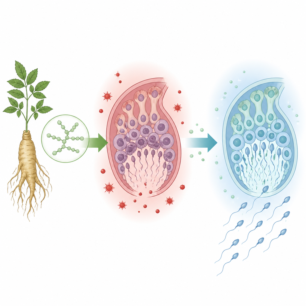 Figure 1. I polisaccaridi vegetali aiutano a proteggere le cellule testicolari dallo stress ossidativo e favoriscono una produzione di spermatozoi più sana.