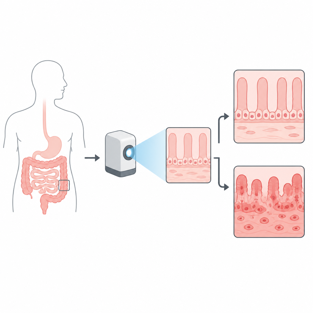 Figure 1. Light based 3D scan compares healthy and inflamed gut tissue to reveal hidden patterns beneath the surface.