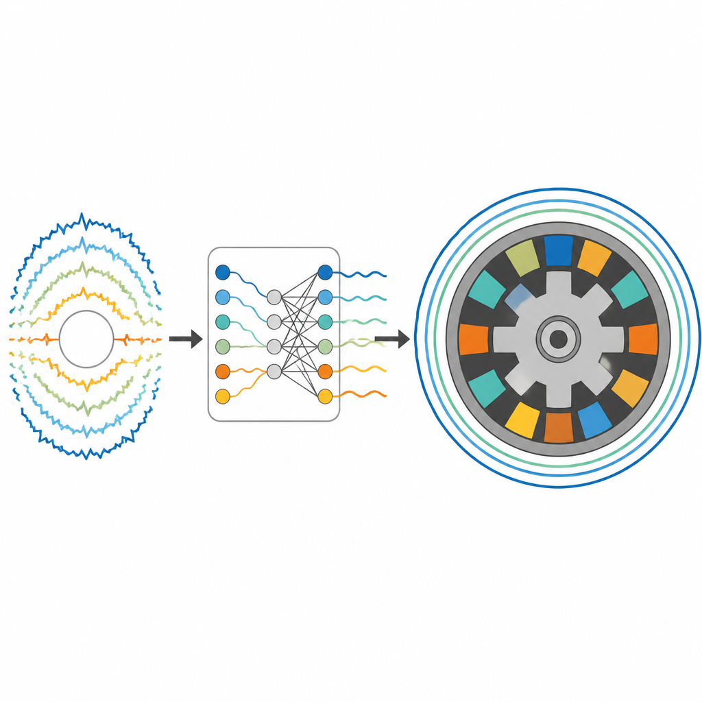 Figure 2. Kompakt bir sinir ağı, tork komutlarını yeniden şekillendirerek düzensiz motor çıktısını daha pürüzsüz ve sabit bir dönüşe dönüştürür.