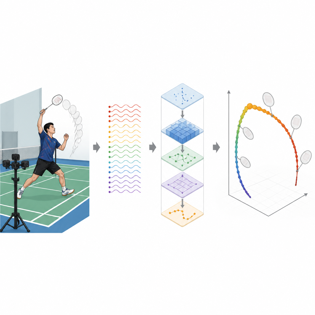 Figure 1. Da rapidi swing invisibili a percorsi 3D nitidi grazie a una nuova tipologia di telecamera per il rilevamento del movimento.