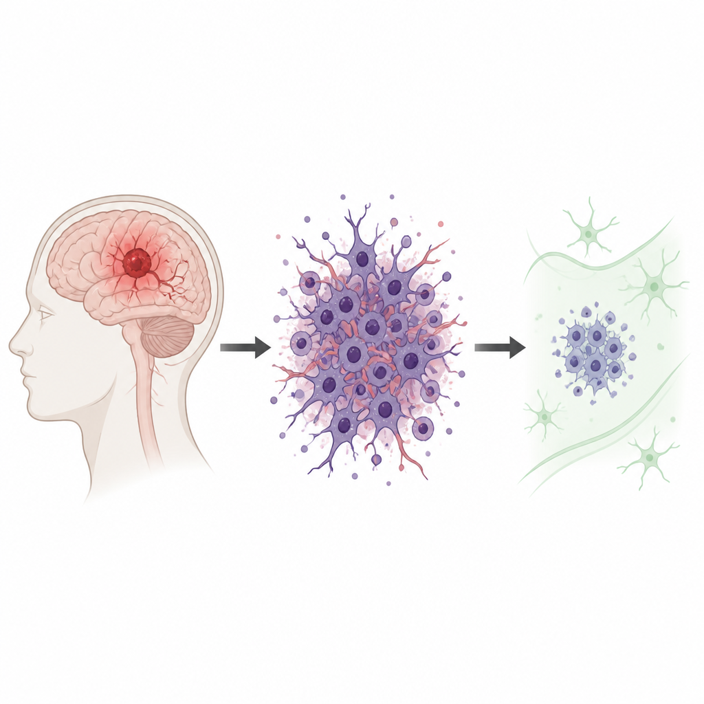 Figure 1. How a paired set of genes helps drive aggressive brain tumors and why blocking them could slow glioblastoma growth.