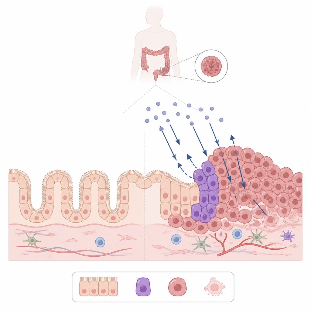 Figure 1. Wie ein Membranprotein kolorektalen Tumoren hilft, Behandlungen zu widerstehen und den Verlauf zu verschlechtern