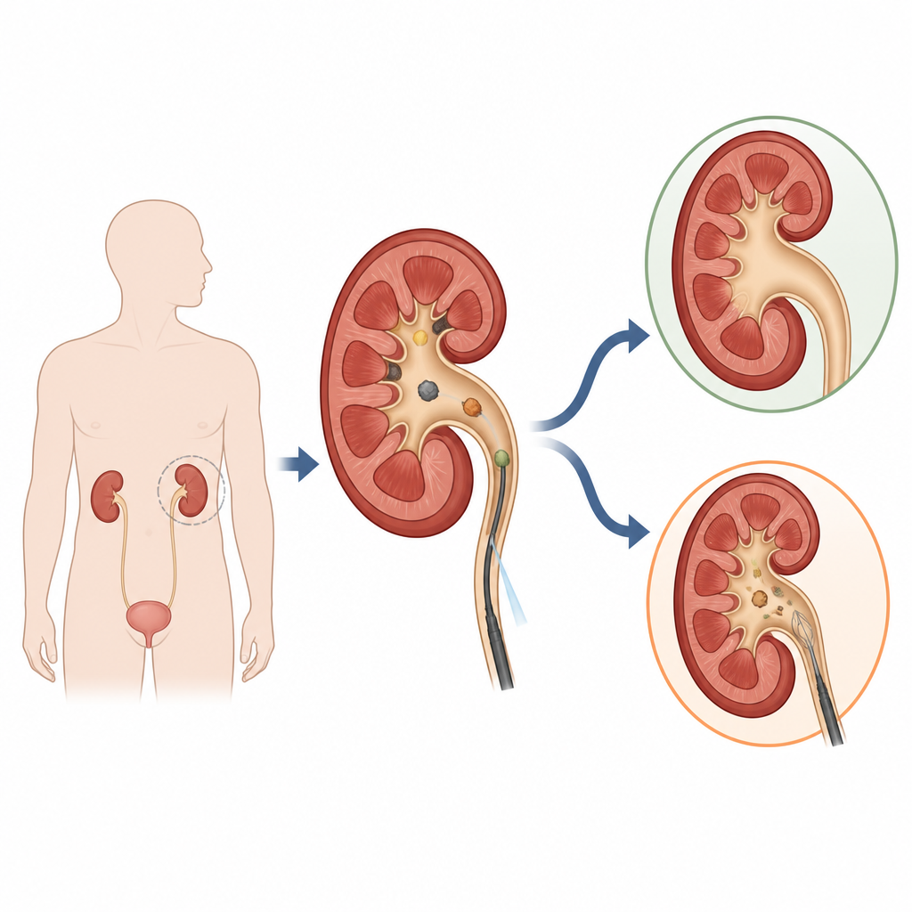 Figure 1. Mit scan-basierter KI voraussagen, welche Nierensteinpatienten nach minimalinvasiver Endoskopie einen zweiten Eingriff benötigen.