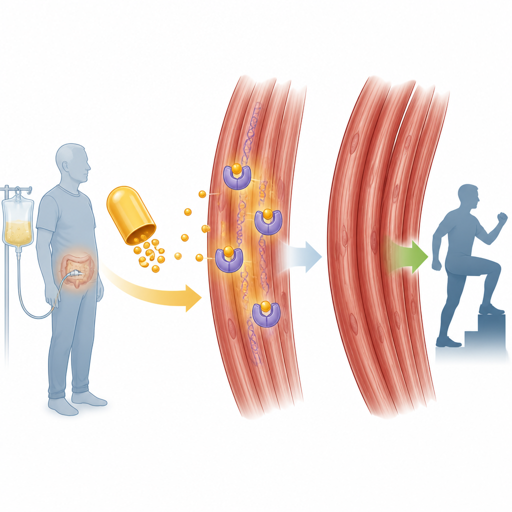 Figure 2. La vitamina D attiva che agisce sulle fibre muscolari per aumentare dimensione e forza nelle persone in dialisi peritoneale.