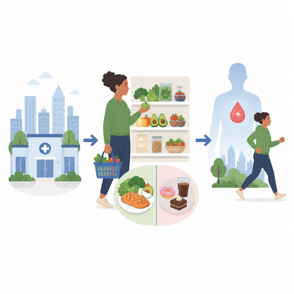 Figure 1. Come comprendere le scelte alimentari quotidiane aiuta le persone con diabete di tipo 2 a gestire la glicemia