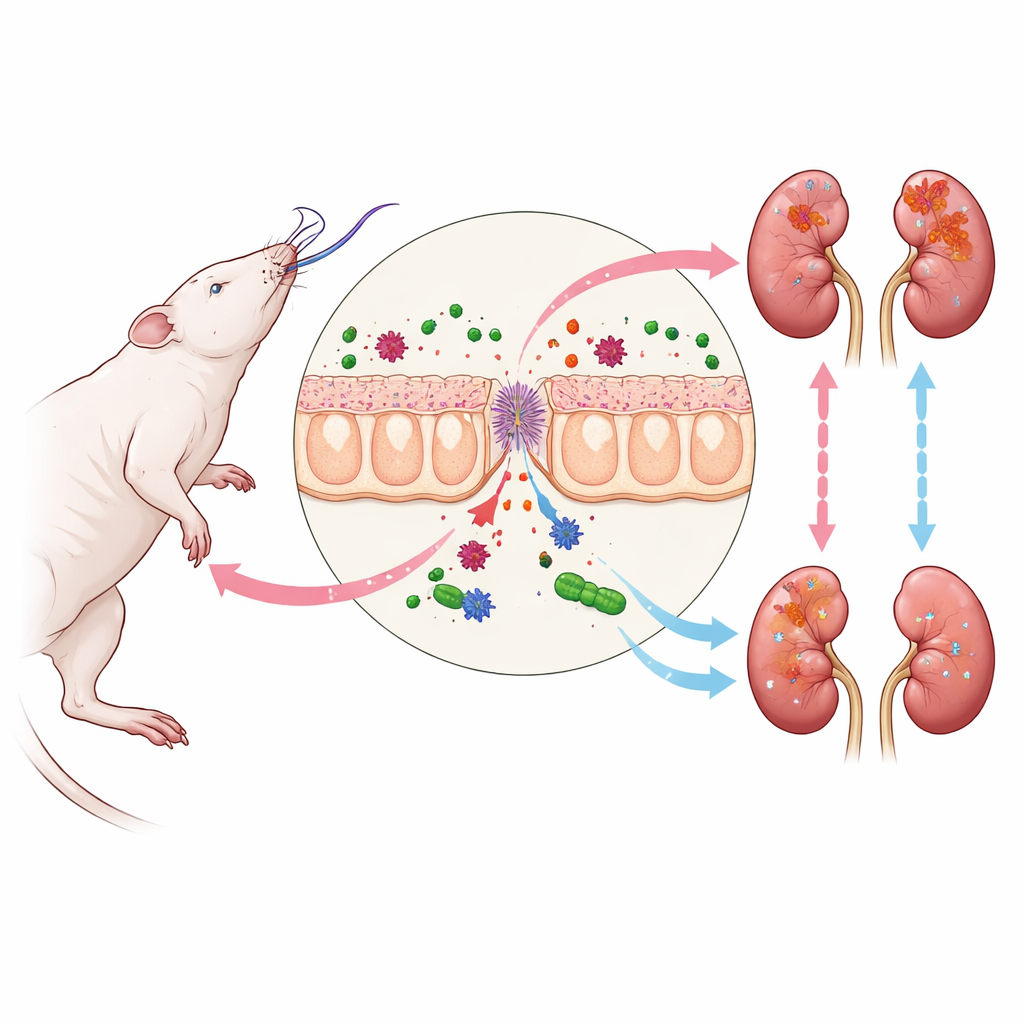 Figure 1. How a gut probiotic helps protect donor kidneys after brain death by changing gut bugs and leaks.