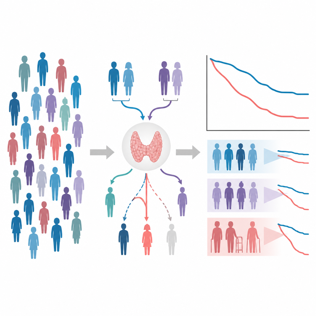 Figure 2. Visione passo dopo passo di come il supporto sociale si traduca in migliori risultati nel tempo per il cancro alla tiroide.