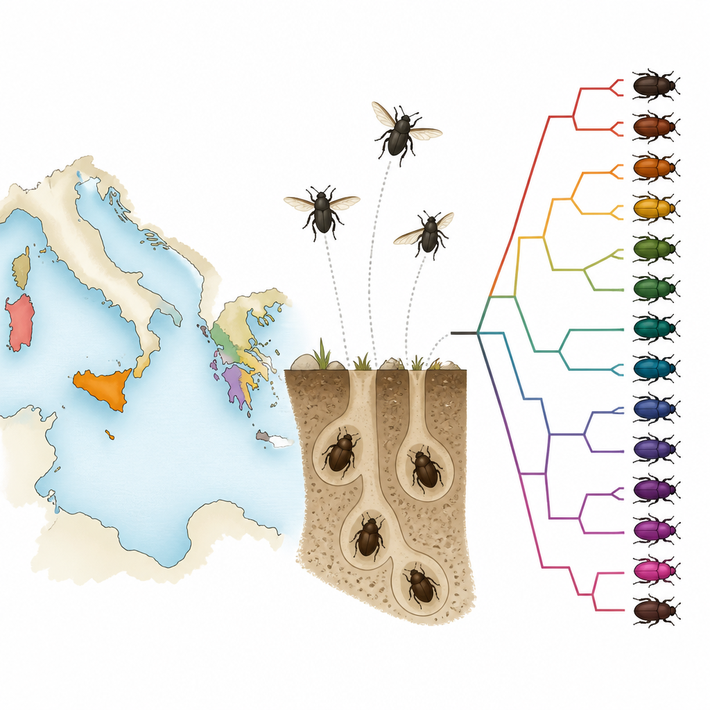Figure 1. Benzer görünen ama modern DNA araçlarıyla açığa çıkan çok sayıda gizli tür içeren yeraltı Akdeniz böcekleri.