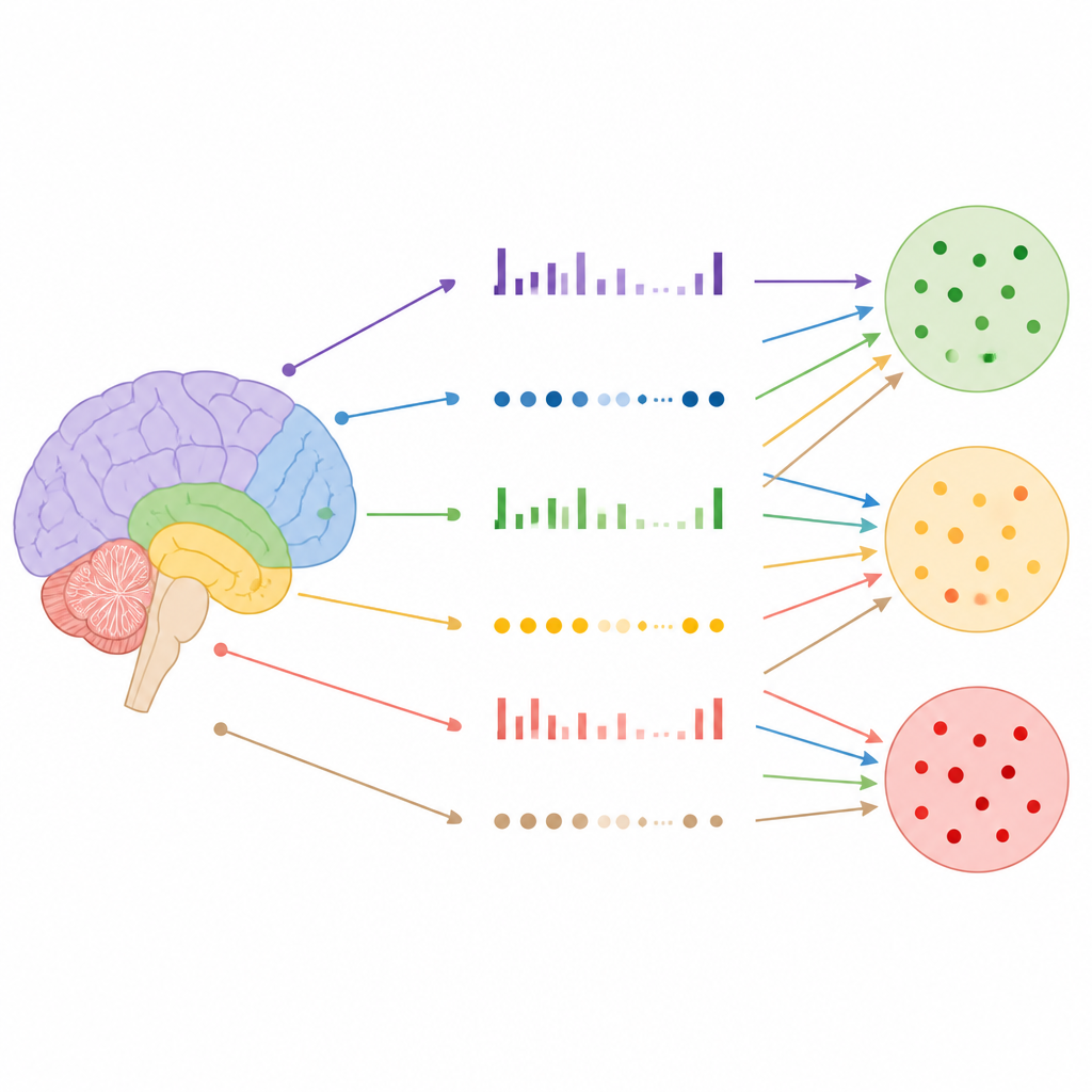 Figure 1. How gene activity across brain regions traces early, middle, and late stages of Alzheimer’s progression.