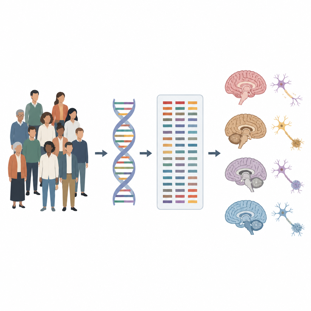 Figure 1. Jak ukierunkowane testy DNA łączą geny pacjentów z Sycylii z różnymi zaburzeniami mózgu