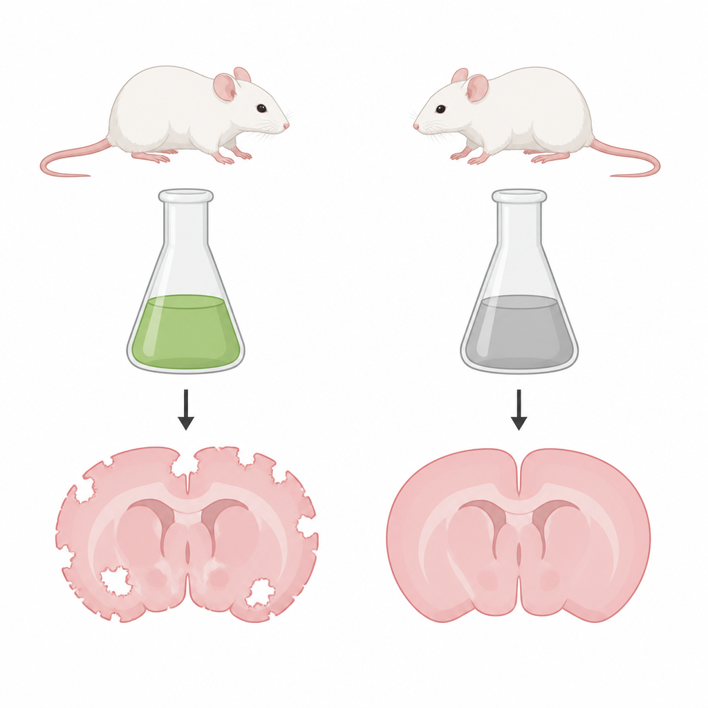 Figure 1. 乳酸溶液とホルムアルデヒド溶液が顕微鏡観察用にマウス脳切片をどのように保存するかを比較する。