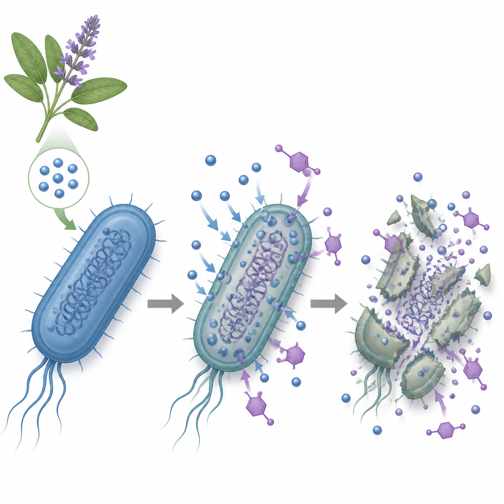 Figure 2. Nanoparticelle di cobalto derivate dalla salvia interrompono batteri resistenti e rendono alcuni antibiotici più efficaci.
