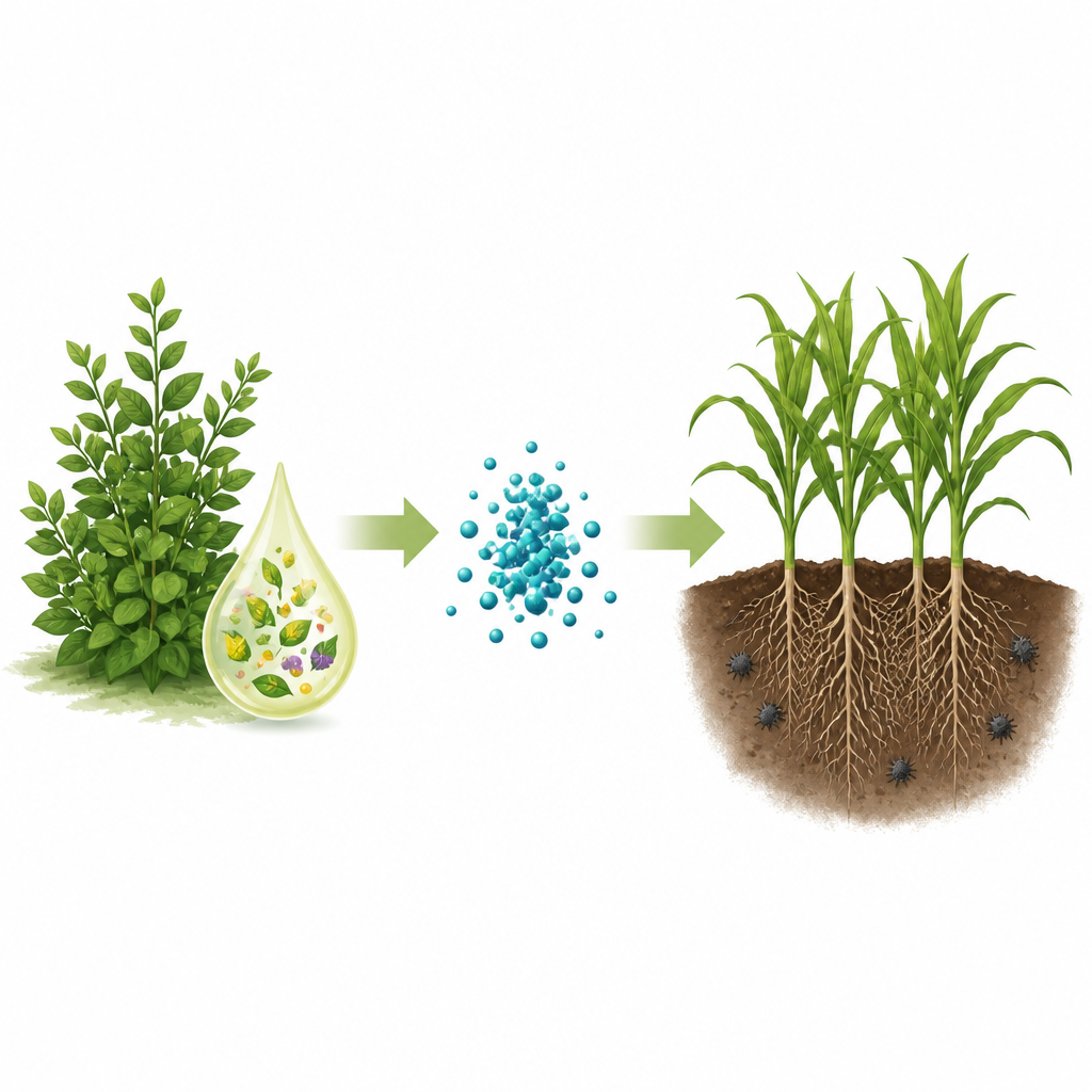 Figure 1. Nanoparticelle di molibdeno prodotte da piante che aiutano le colture a crescere meglio e a resistere agli agenti patogeni in un contesto agricolo sostenibile