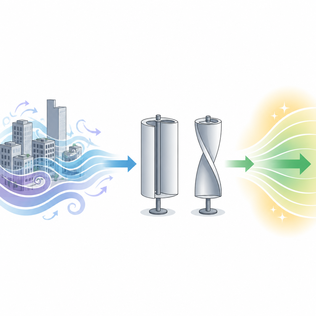 Figure 1. Come forme più intelligenti e strumenti informatici permettono alle piccole turbine cittadine di catturare più energia dalla brezza.