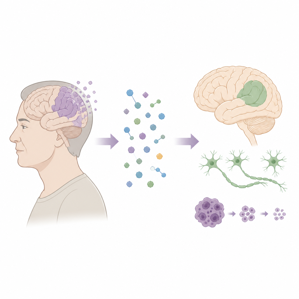 Figure 1. Una pequeña familia de moléculas busca apoyar la química cerebral y frenar al mismo tiempo el crecimiento nocivo de células con carácter nervioso.