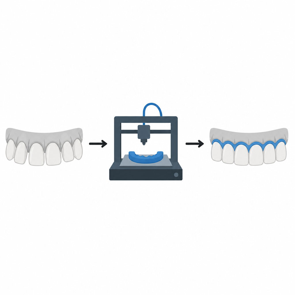 Figure 1. Denti mobili stampati in 3D aiutano gli studenti a esercitarsi a stabilizzare i denti anteriori in modo sicuro prima di trattare pazienti reali.
