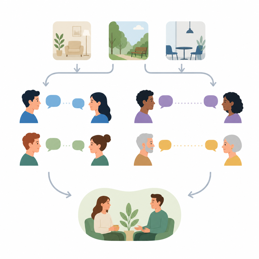 Figure 1. Two types of speaker pairs use different lengths of silence between turns across everyday conversations.