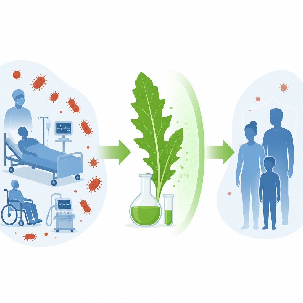Figure 1. Wie Chicorée-Blattextrakt Patienten vor multiresistenten Krankenhauskeimen schützen könnte.
