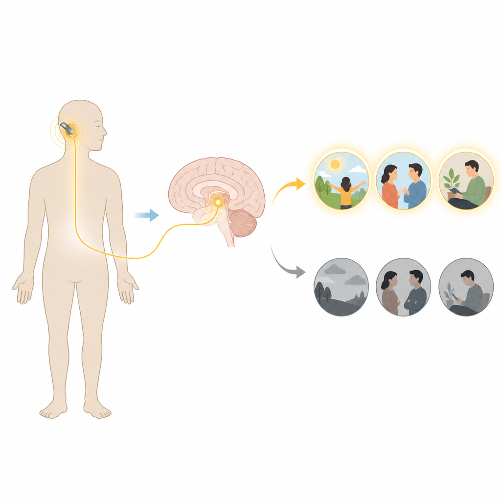 Figure 1. Estimulación nerviosa en el oído que ajusta suavemente la nitidez con que recordamos escenas emocionales del pasado.