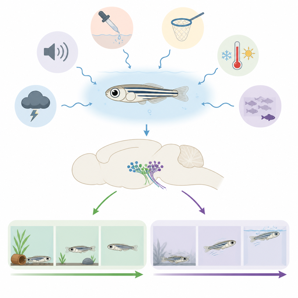 Figure 1. Lo stress precoce rimodella un centro serotoninergico cerebrale in modo che lo stress ripetuto continui a essere percepito come intenso invece di attenuarsi.