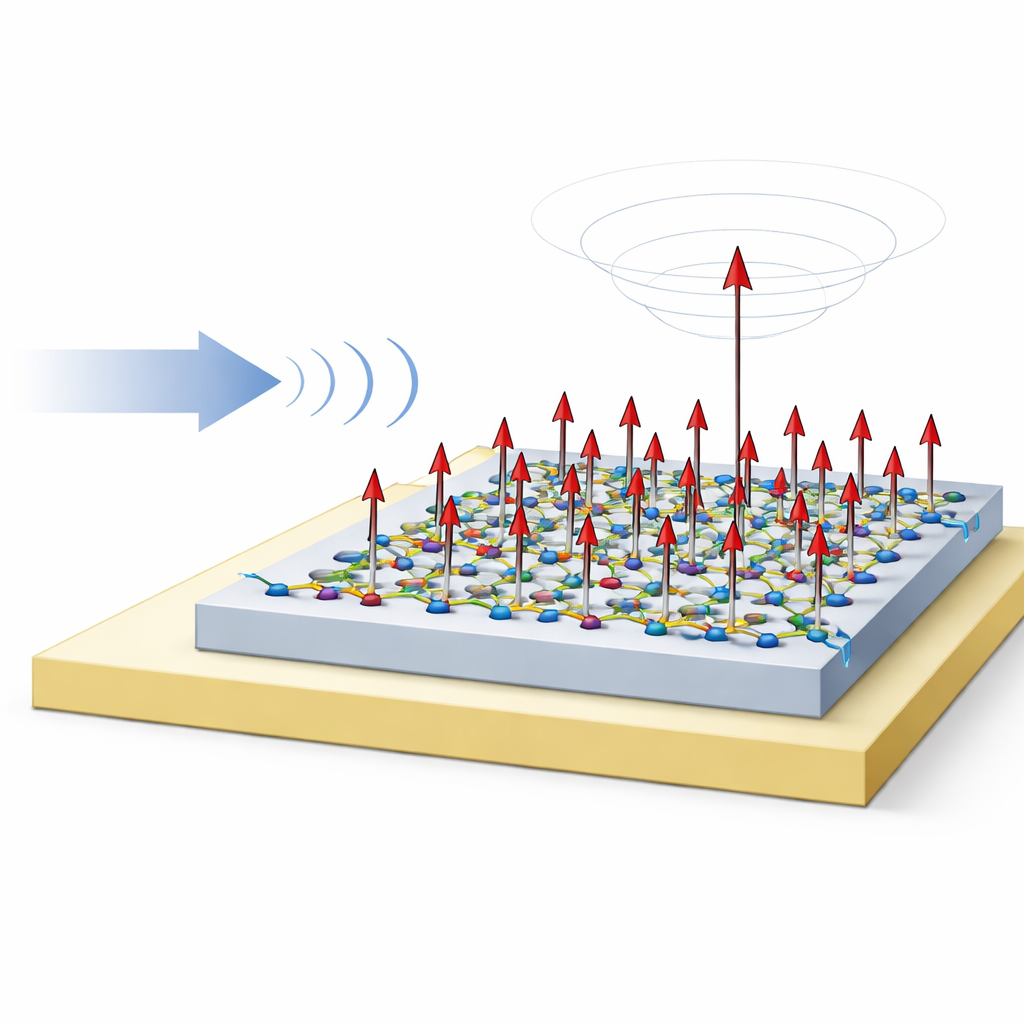 Figure 1. How a cobalt–molybdenum kagome film yields stable out-of-plane magnetism for future low-power memory devices.