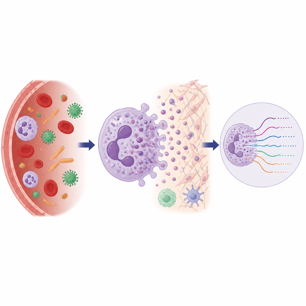 Figure 2. Wie Erstabwehr-Immunzellen bei HIV-TB-koinfizierten Kindern Granulate freisetzen, die ein gemeinsames Blutsignal erzeugen