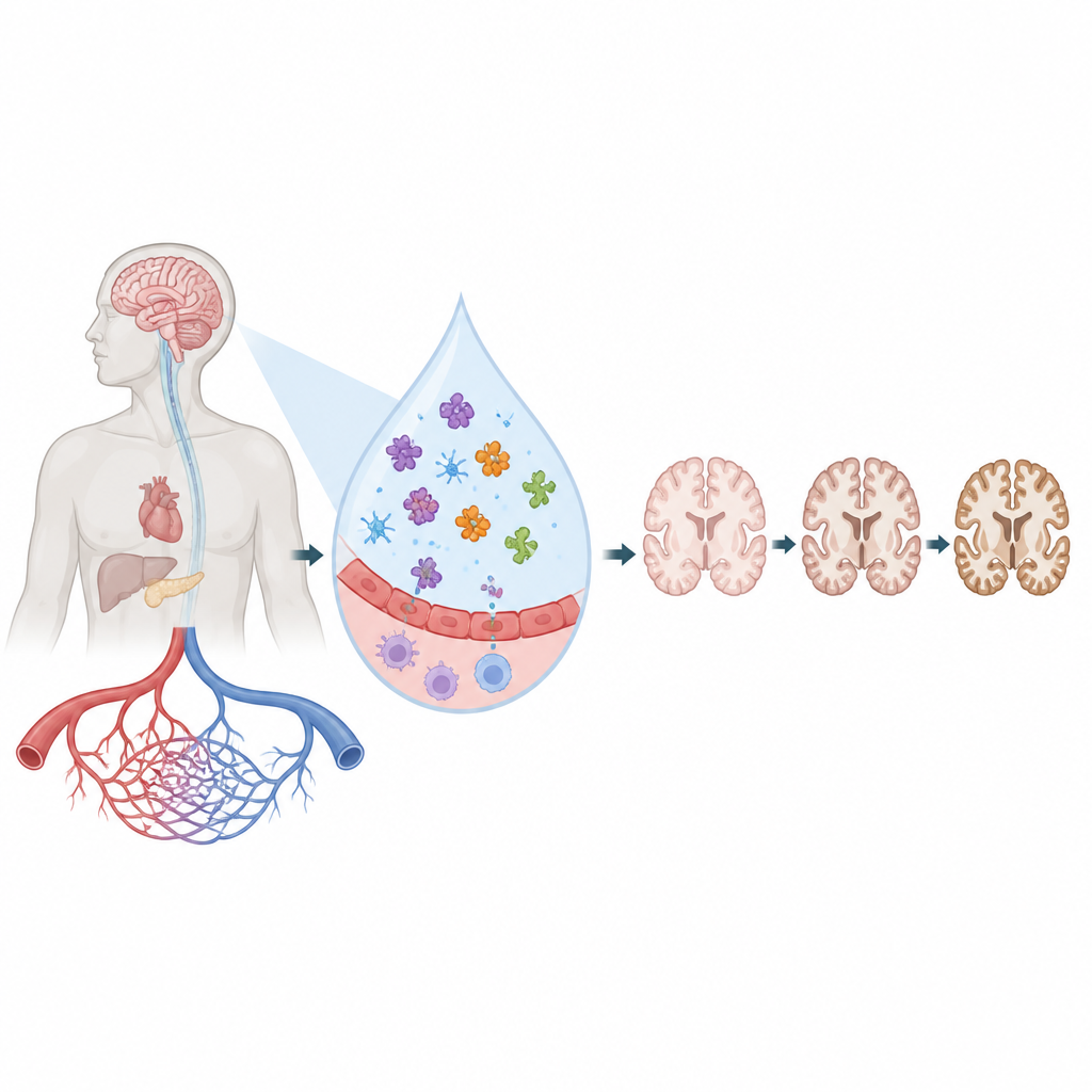 Figure 1. How changes in brain fluid proteins linked to blood vessels signal early and later stages of Alzheimer’s disease