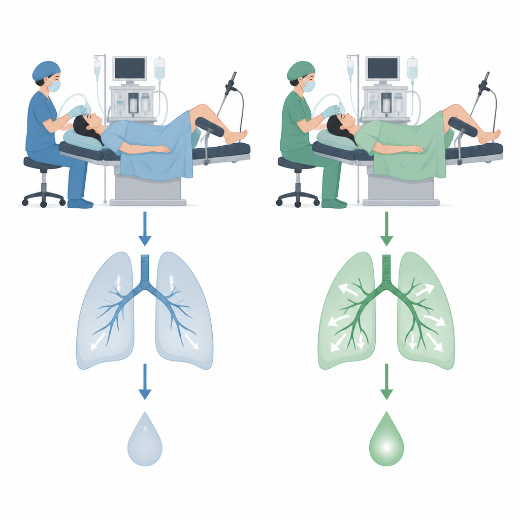 Figure 1. Comparación de dos fármacos para sedación en cirugía uterina para determinar cuál mantiene la respiración de los pacientes de forma más segura.