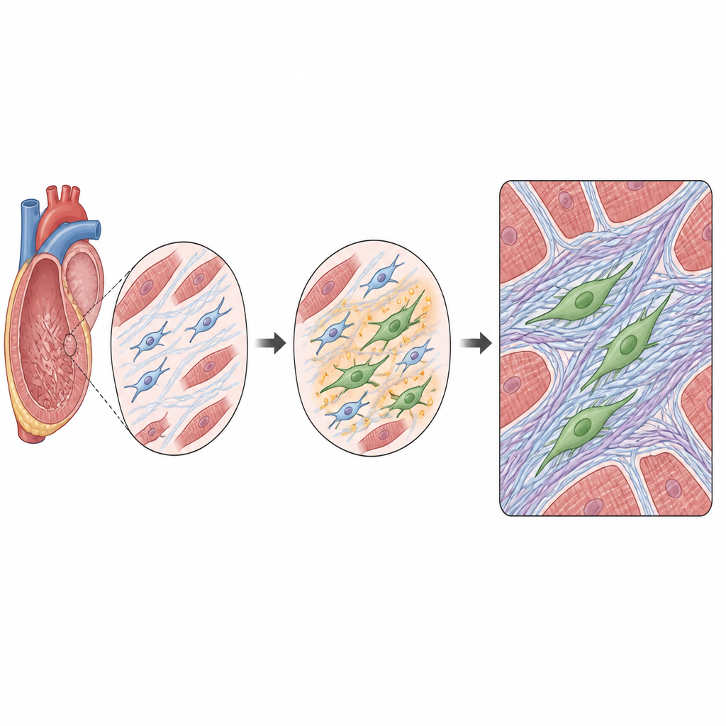 Figure 2. Un gruppo specializzato di cellule cardiache che formano cicatrici, contrassegnato da Fmo2, mantiene il danno attivo dopo il controllo della glicemia.