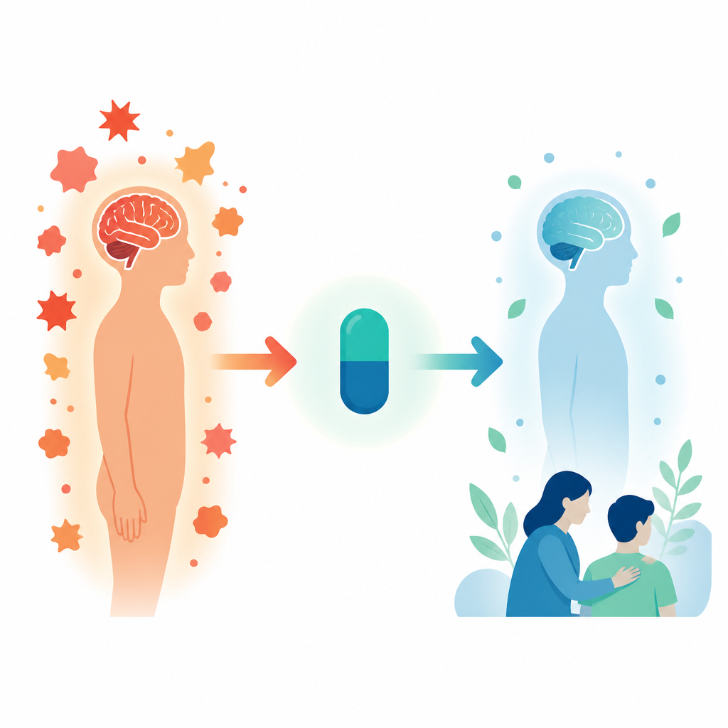 Figure 1. Het richten op hersenontsteking in vroege Alzheimer om geheugen en gedrag te beschermen.