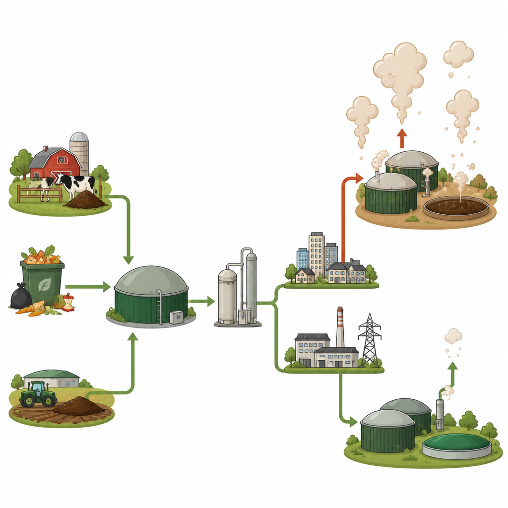 Figure 1. Как европейский биогаз превращает отходы в энергию, а утечки решают его реальное климатическое влияние