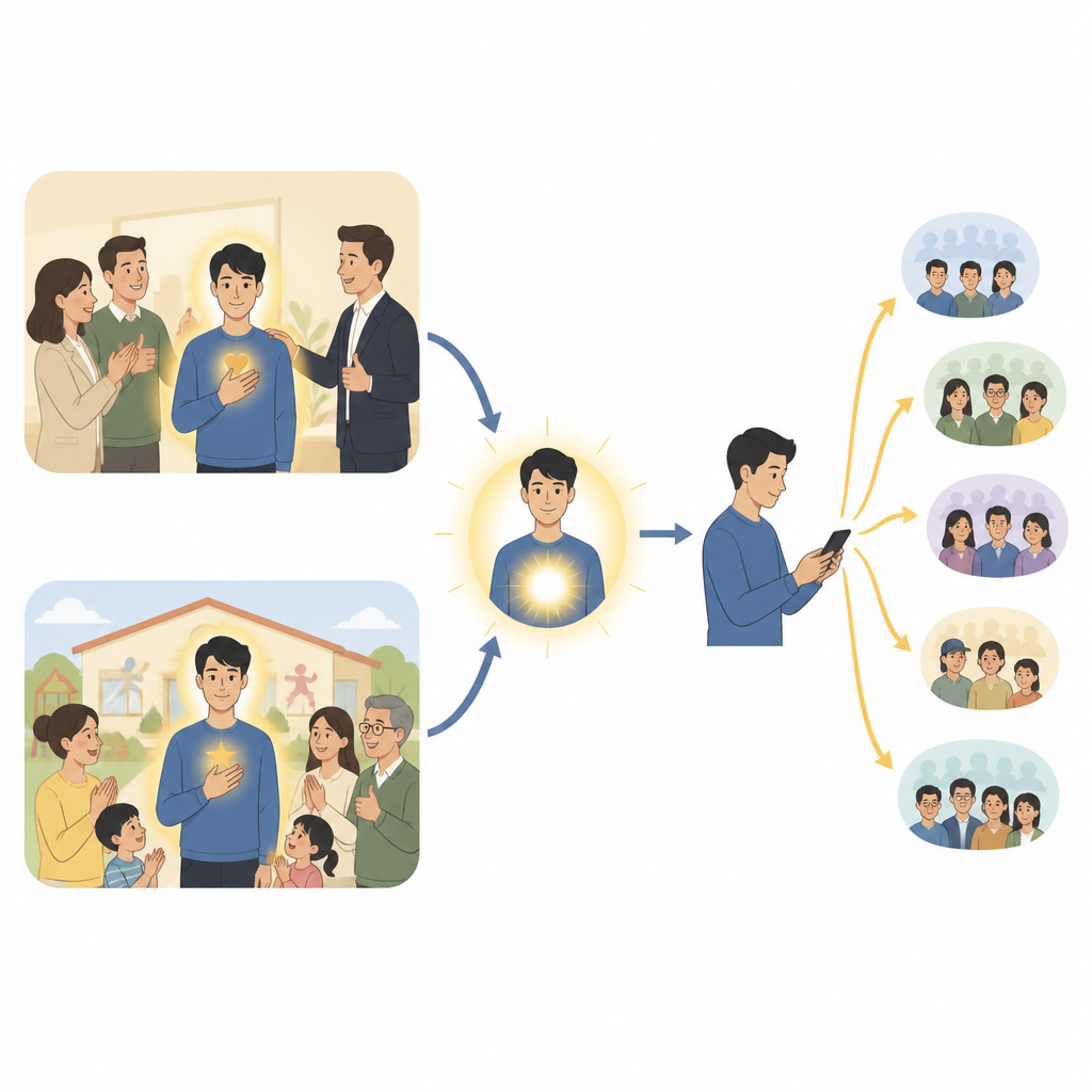Figure 2. How respect and public reputation spark a strong bond that leads employees to share crisis updates online.