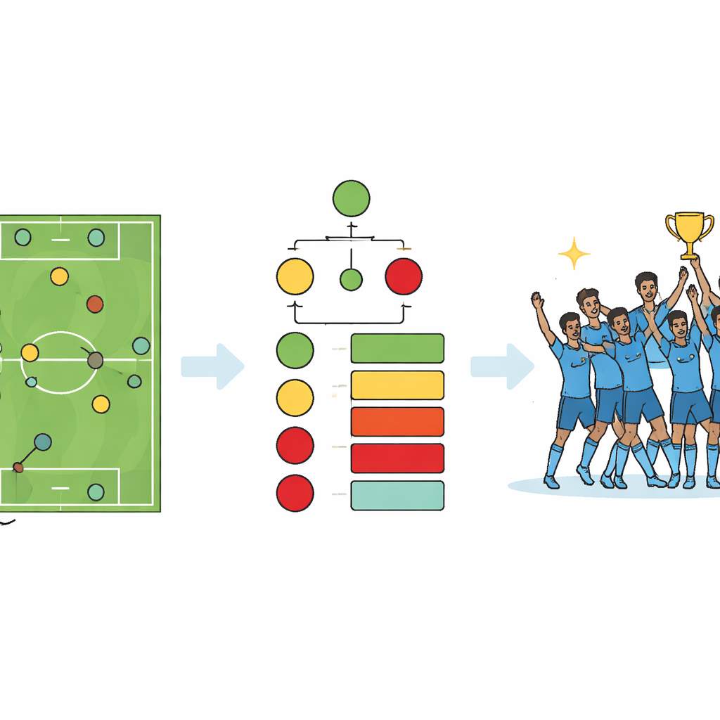 Figure 1. How clubs turn complex player and team data into clearer choices for success on the pitch.