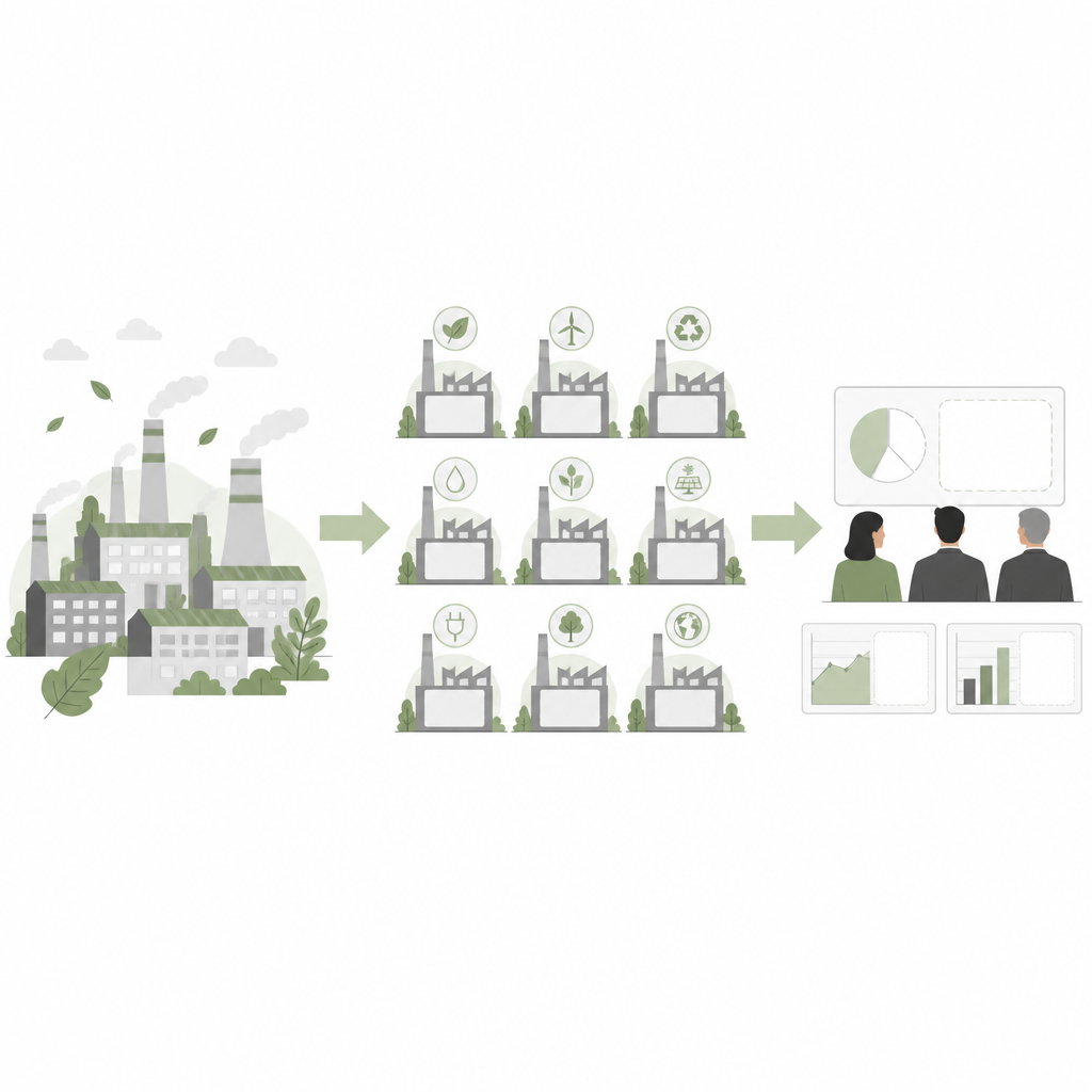 Figure 1. Come il silenzio sugli sforzi climatici si diffonde tra le aziende e determina ciò che gli investitori possono vedere.
