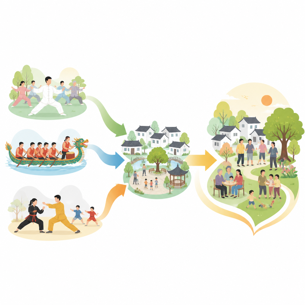 Figure 1. Traditional Chinese sports activities nurturing stronger communities and social harmony.